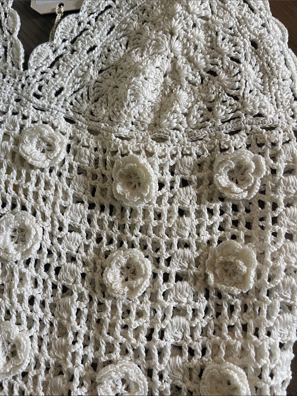 Doen Cream Hand Crochet Maxi Dress - new with tags - Picture 3 of 6